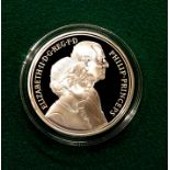 Elizabeth II Silver proof Five Pounds coin 1997, commemorating the Golden Wedding of Queen Elizabeth