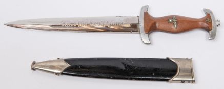 A Third Reich (NSKK) dagger, the polished and chrome plated blade with RZM mark over "M7/84" (Carl