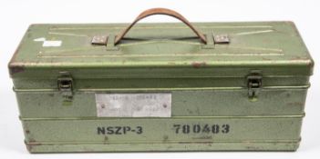 A Polish NSZP-3 night vision telescopic gun sight, number 780483, in its steel case numbered to