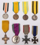 Eight German War medals: Brunswick Military Merit Cross, Saxon 1915 War Merit Cross in bronze, Saxon