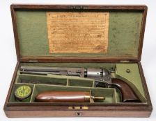 A 6 shot .36" Colt Model 1851 Navy percussion revolver, barrel 7½" with London single line
