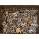 Approximately 3kg weight of damaged, broken, incomplete and fragments only of military badges. £30-