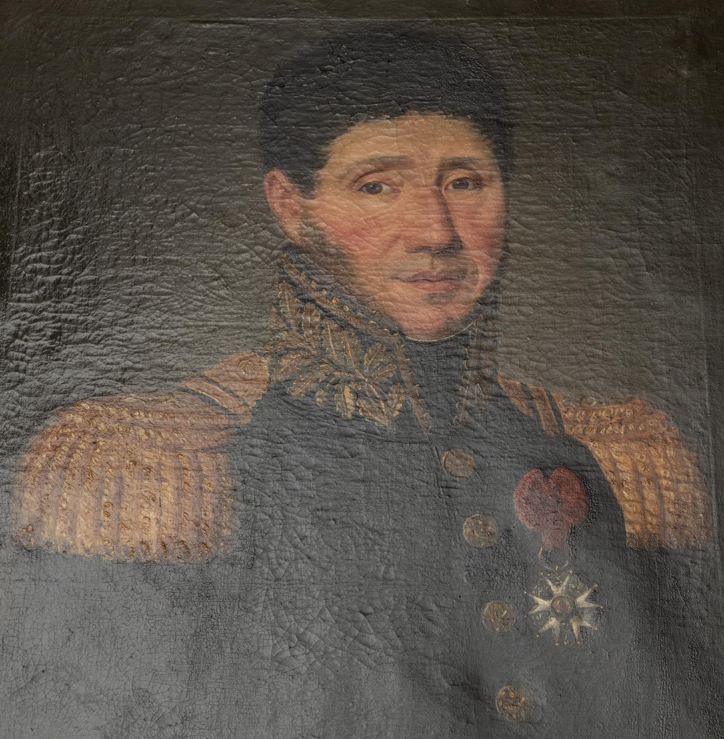 A 19th century oil on canvas portrait of a French officer, stated by vendor to be General Nicholas - Image 2 of 4