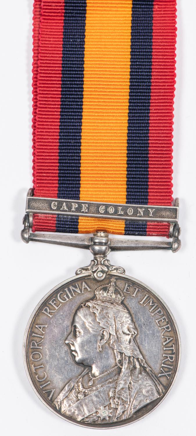 QSA with Ghost Dates, 1 clasp Cape Colony (9768 Serjt F J Lyons A.S.C.), VF £120-140
