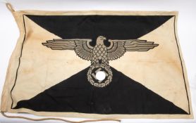 A Third Reich SS printed flag, 35" x 22", edge marked "Schutzstaffel N/58". GC £120-150