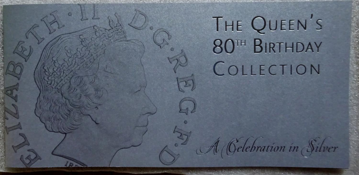 Elizabeth II 2006 set of coins "The Queen's 80th Birthday Collection - a celebration in silver" - Image 2 of 6