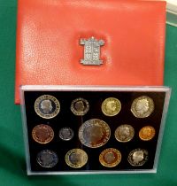 Elizabeth II Proof coin collection, 2006 comprising £5 (crown size), £2 (3, regular design and two