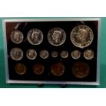 H.M. George VI 1937 Coronation coin set, re-issued in 2007 by the Royal Mint, comprising crown to