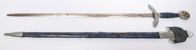 A Third Reich Luftwaffe officer's sword, by SMF Solingen, the blade with Waffenampt mark, the hilt
