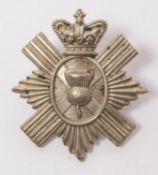 An OR's small white metal shako badge of the Royal Aberdeenshire Highlanders. GC £60-120