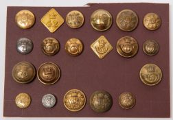 Twenty pre 1881 Scottish Regimental buttons: 42nd (Black Watch), six including early officer's