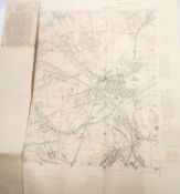 A 1-10000 Trench Map of Lens, dated 1916, 3 other WWI front line maps; also some other maps and