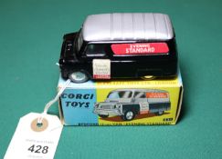 Corgi Toys Bedford 12CWT Van "EVENING STANDARD" (421). An example in black with silver roof, flat