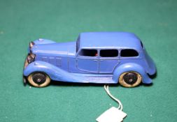 Dinky Toys Armstrong Siddeley Limousine (36a). An unusual example in mid blue with tinplate driver