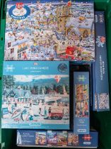 14 new Gibsons Puzzles. Titles are- Carnaby Street, Christmas Toy Shop, The Jig Map Of Europe, Jolly