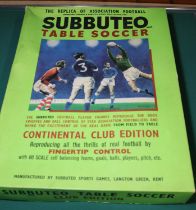 7 Subbuteo football teams, Teams include, Stoke City, Leicester City, Brazil, Man city ( red