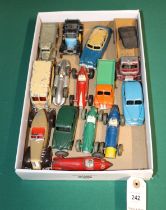 A quntity of Dinky Toys. Maserati, Alfa Romeo, Ferrari and Cooper-Bristol Racing Cars. Big Bedford