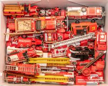 Quantity of Fire engine and related models all various makes, To include, Dinky, Corgi, Siku,