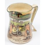 Royal Doulton Motoring Series large jug, Produced between 1903 - 1910. This one says "After The