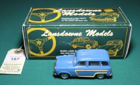 Lansdowne Models LDM.20A 1956 Ford Squire Estate "Sarum Blue". In mid blue with yellow line