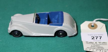 Dinky Toys Armstrong-Siddeley Coupe (38e). A 1947-1950 example in light grey with deep blue seats