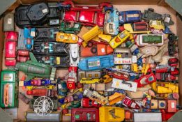 60+ Various makes all playworn, To include, Corgi, Dinky, Matchbox, French Dinky, Spot on and