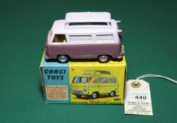 Corgi Toys Ford Thames 'Airborne' Caravan (420). An example in purple and lilac two tone, with