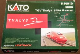 A KATO 'N' gauge Train Pack. (K10910). A TGV Thalys PBKA 10-car set. Comprising 2 power cars and 8