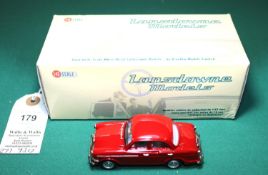Lansdowne Models LDM.77 1957 Riley One-Point-Five Saloon (Damask Red). In bright red with light grey