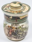 Royal Doulton Motoring series Large size Tobbacco Jar produced between 1903 - 1910. This on says "