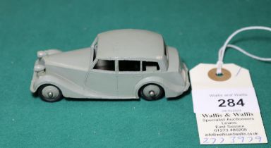 Dinky Toys Triumph 1800 (40b). An example in light grey with darker grey wheels and black rubber
