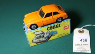 Corgi MGC GT Competition Model (345). In orange with black interior, spoked wheels and black