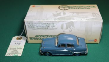 Lansdowne Models LDM.52a 1956 Austin A90 Saloon. In dark blue with beige interior. OOE 276 number