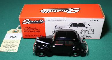 Somerville Vauxhall 10 (Model No.152). In black with silver flash to bonnet, with red interior,