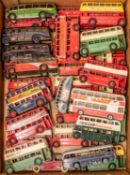 30x Dinky Toys buses and coaches for restoration. Double Deck buses with mostly Leyland grills.