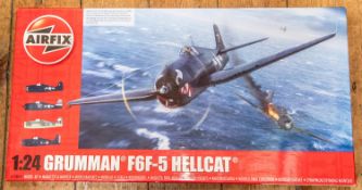 Airfix 1:24 scale, Gruman F6F-5 Hellcat model kit. As new and unopened. From a closed down Model