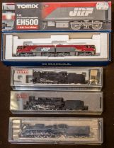 4 Japanese produced 'N' gauge Locomotives. KATO: A 2-6-0 Steam Locomotive and a 2-8-0 Steam