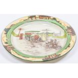 Royal Doulton Motoring series large plate produced between 1903 - 1910. This one says "Itch Yer on