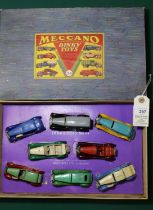 A rare "Meccano Dinky Toys" Set 24. Comprising 8 24 Series vehicles. Looks to be made up set