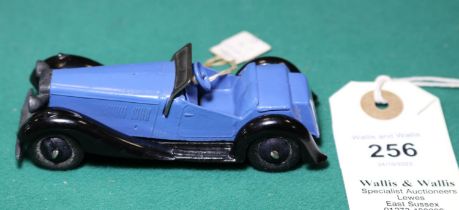 Dinky Toys British Salmson Two-Seater Sports Car (36e). 1947-1950, no hole in drivers seat. Mid blue