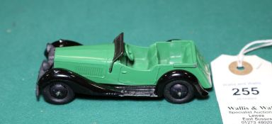 Dinky Toys British Salmson Four-Seater Sports car (36f). An example in green with black moulded