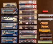 A quantity of 'N' gauge Passenger and Freight Rolling Stock by KATO, Tomix, Ro-Co etc. Including