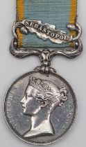 Crimea 1854, 1 clasp Sebastopol, (engraved Corpl C Foster 2126 9th Battn L.T.C), VF, (slight edge