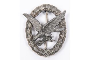 A Third Reich Luftwaffe Radio Operator/Air Gunner's badge, the back with "JMME" maker's mark.