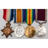 Four: 1914 star (T 18040 SD-Cpl J G Pinnell A.S.C), BWM, Victory (as S. Sjt), Army LS & GC, Geo V