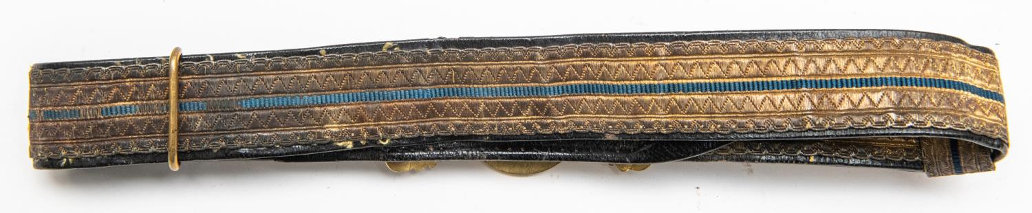 A Victorian officer's bullion waist belt of the Commissariat Transport Department, with gilt - Image 3 of 3