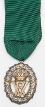 Volunteer Officer's Decoration, Victorian issue with "VR" cypher, reverse hallmarked 1896