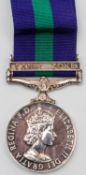 General Service Medal 1918-62, 1 clasp Canal Zone (222925355 Spr T. White RAC), EF, in labelled