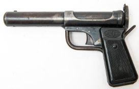 A .177" Accles & Shelvoke "ACVOKE" air pistol, number 10314, the back of the breech plate marked "