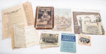 An interesting collection of WWI notebooks and autograph books, including a set of Diaries, WWI Army
